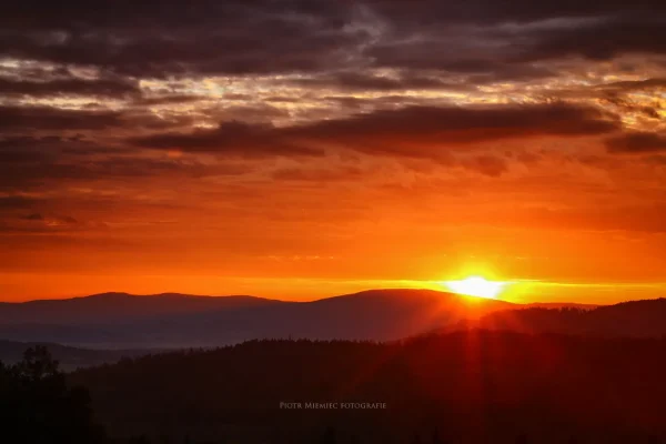 Karkonosze – zachód słońca